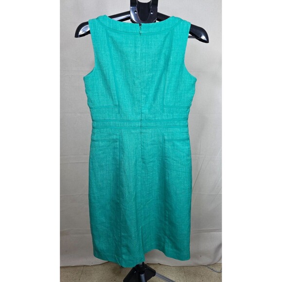 Ellen Tracy Blue-Green Sheath Dress – Size 8 (Early–Mid 2000s) - Sleeveless - Picture 5 of 14